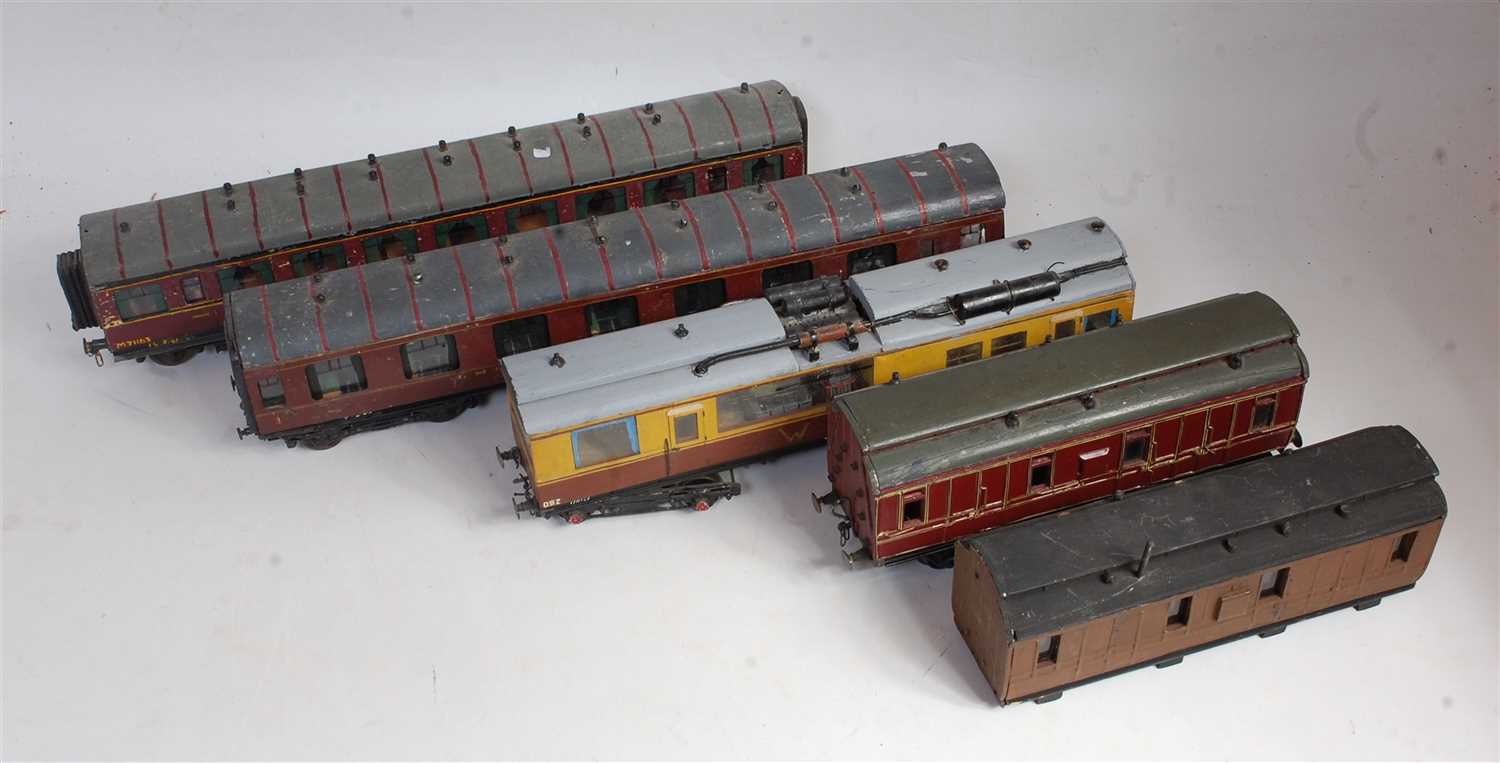 Lot 531 - Four scratch built LNER teak bogie coaches,...
