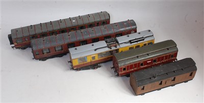 Lot 531 - Four scratch built LNER teak bogie coaches,...