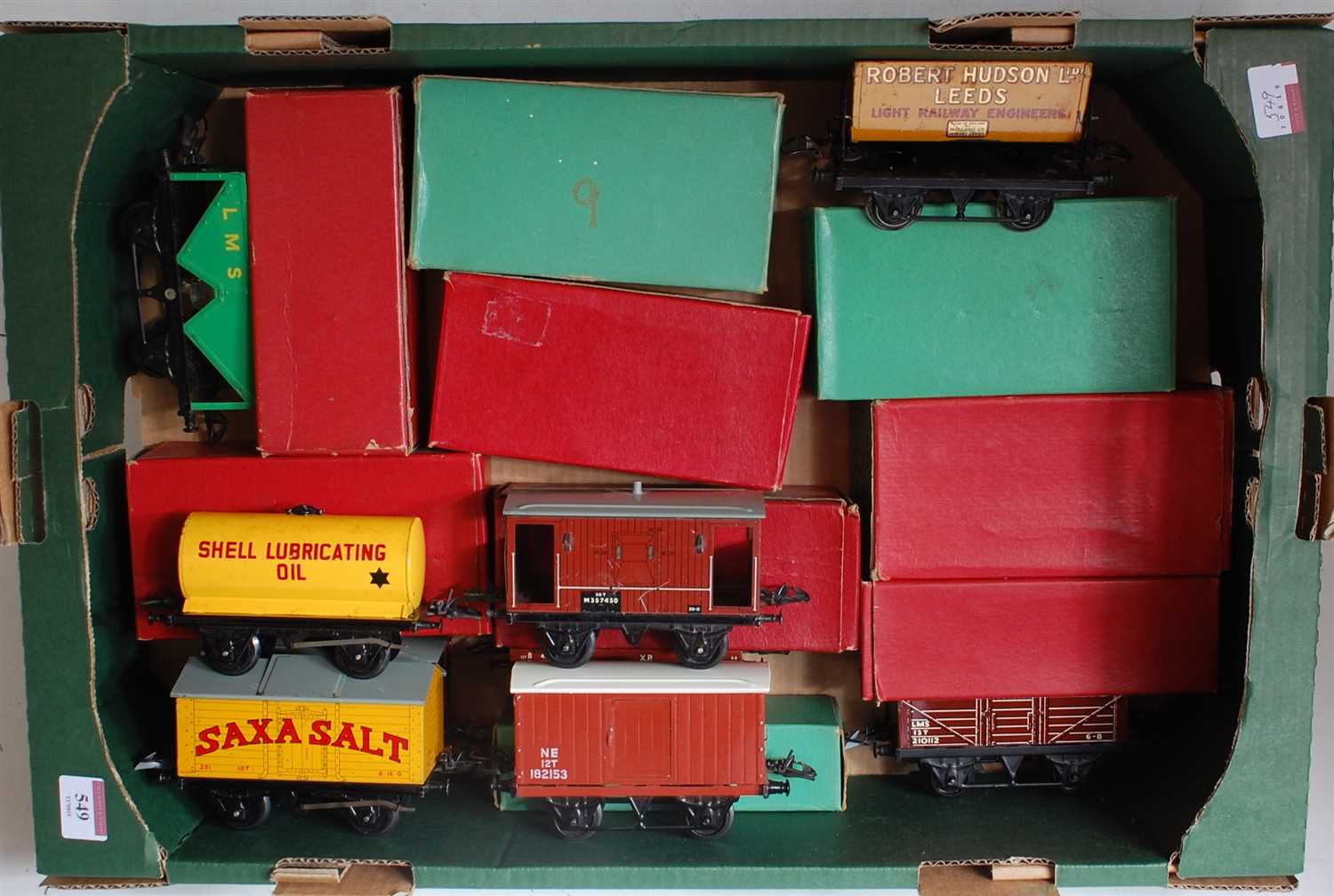 Lot 549 - Large tray Marx assorted lineside accessories...