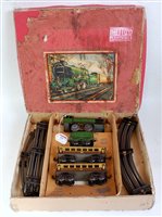 Lot 495 - Mettoy boxed set comprising green LNER...