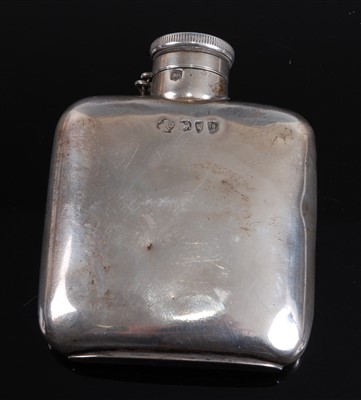 Lot 358 - A late Victorian silver hip flask