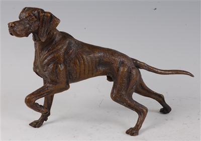 Lot 365 - A 20th century bronze in the form of a Pointer dog