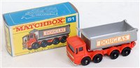 Lot 2341 - A Matchbox Regular Wheels No. 51C AEC tipper...
