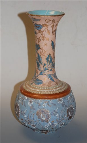 Lot 10 - A Doulton Burslem stoneware vase, having...