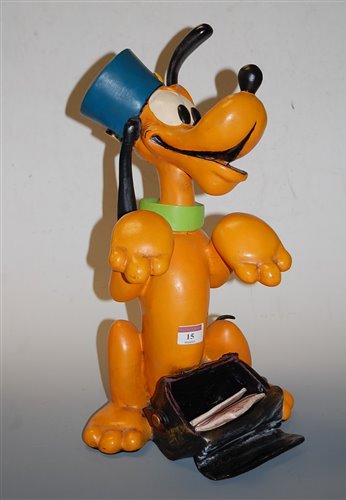 Lot 15 - A large painted RESIN model of Disney's Pluto,...