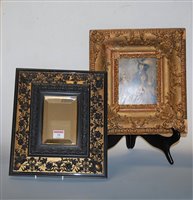 Lot 28 - A Rococo style wall mirror, the rectangular...