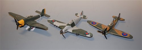 Lot 37 - Three Dinky Toys diecast models of aeroplanes,...