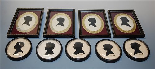 Lot 39 - A collection of assorted portrait silhouettes,...