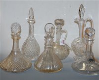 Lot 46 - A collection of cut glassware to include ships...