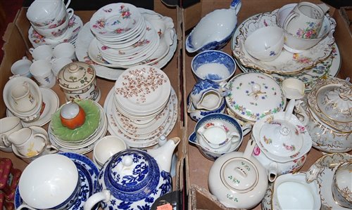 Lot 81 - Two boxes of miscellaneous china, to include...