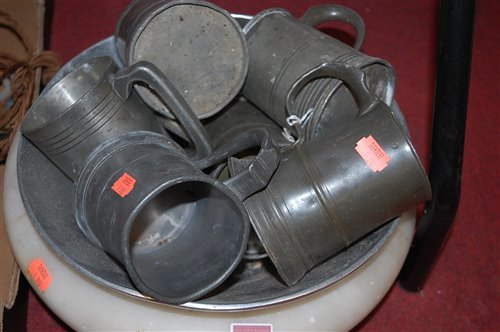 Lot 83 - A collection of 19th century and later pewter...