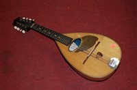 Lot 105 - An Italian mandolin bearing a label Catania...