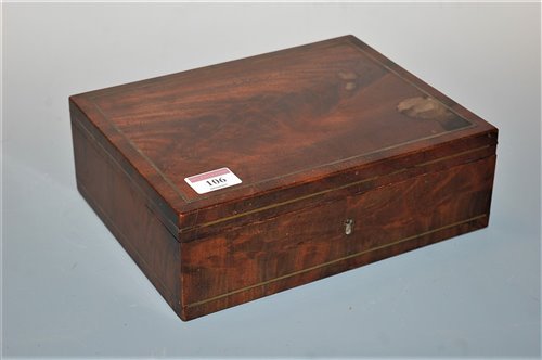 Lot 106 - A 19th century mahogany and cut brass inlaid...