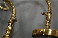 Lot 107 - A pair of Art Nouveau style lacquered brass...