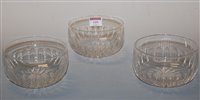 Lot 109 - A set of ten cut glass table finger bowls