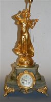Lot 121 - A 19th century French onyx and gilt metal...