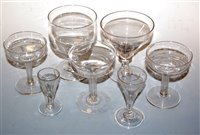 Lot 235 - Assorted vintage glassware, to include three...