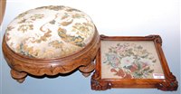 Lot 145 - A Victorian floral needlework embroidery...