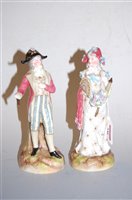 Lot 246 - A pair of continental porcelain figures, each...