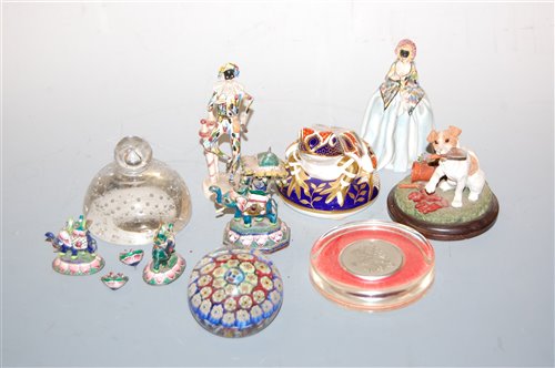 Lot 253 - Mixed lot to include glass paperweights, Royal...
