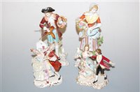 Lot 257 - A pair of Sitzendorf porcelain figures, in the...