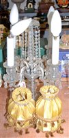 Lot 156 - An early 20th century cut glass four sconce...