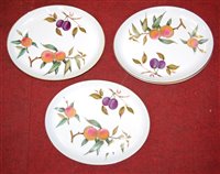 Lot 155 - A set of eight Royal Worcester plates of oval...