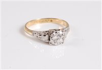 Lot 329 - An 18ct and platinum diamond solitaire ring,...