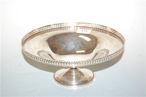 Lot 274 - A George V silver pedestal bowl, having...