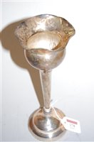 Lot 278 - A George V silver tulip head specimen vase on...