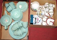 Lot 212 - Two boxes of miscellaneous china, to include a...