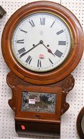 Lot 1146 - A Victorian mahogany circular drop trunk wall...