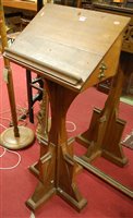 Lot 1227 - A late Victorian oak freestanding lectern,...