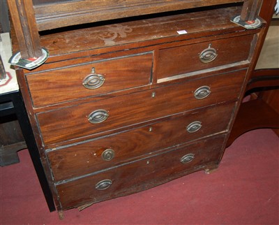 Lot 1217 - A mid-19th century mahogany square front chest...