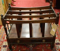 Lot 1242 - A reproduction mahogany three division...