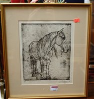 Lot 1115 - S. Copping - Comic pose, etching, signed and...