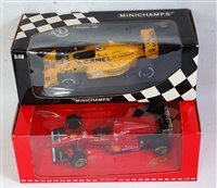Lot 2650 - A Minichamps 1:18 scale boxed F1 racing...