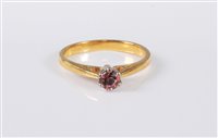 Lot 415 - An 18ct gold pink tourmaline solitaire ring,...