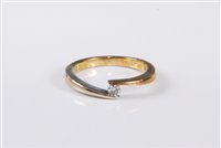 Lot 405 - A 9ct diamond solitaire ring, the round...