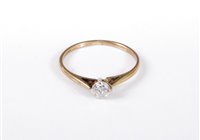 Lot 435 - A 9ct diamond solitaire ring, the rouond...