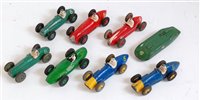 Lot 1990 - Eight various playworn and loose Dinky Toy...
