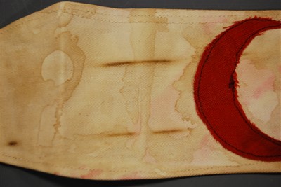 Lot 118 - A post WW I Ottoman Red Crescent Society armband.
