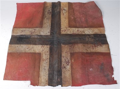 Lot 270 - A patch of canvas with German cross, 53 x 58cm.