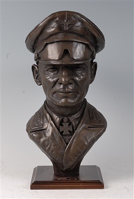 Lot 295 - A large limited edition bronze resin bust