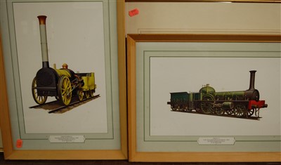 Lot 1061 - Three framed and glazed prints of transport...