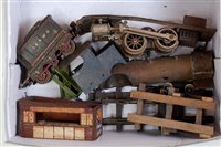 Lot 282 - Small tray containing some parts for 0-4-0...