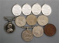 Lot 301 - Five WWII War medals, all lacking suspension...