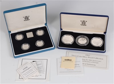 Lot 2107 - Great Britain, a cased silver proof Piedfort...