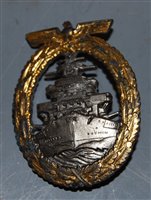 Lot 333 - A post-WWII German High Seas Fleet war badge