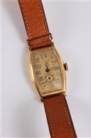 Lot 2602 - A gentleman's 18k gold Numa Watch Co....